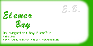 elemer bay business card